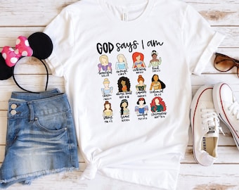 God Says That I Am Princess Shirt, Princess Squad Shirt, Construction Kids Shirt, Bible Verse Shirt, Religious Shirt, Faith Shirt, ALC722