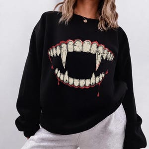 Vampire Teeth Hoodie - Etsy