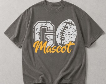 Custom Mascot Football Shirt, Personalized Team Spirit Tee, Custom Football Mom Shirt, Game Day Shirt, Sports Fan Gift, Team Shirt, LC980