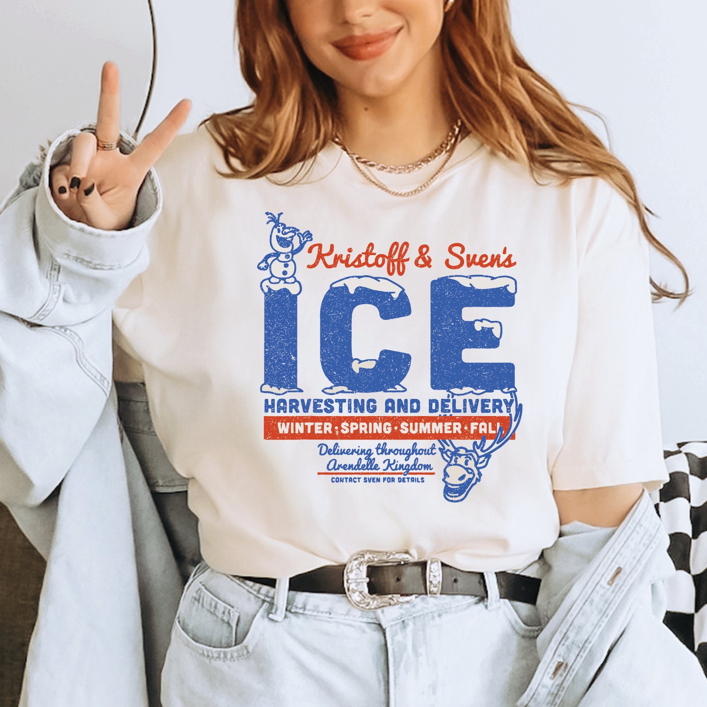 Frozen Kristoff Sven's Ice Harvesting And Delivery Shirt, Family Matching Vacation Shirt, Disney Shirt, ALC705