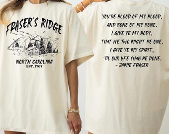 Fraser's Ridge Comfort Colors Shirt, Outlander Tee, Fraser's Ridge Tee, Men's and Women's Comfort Colors, North Carolina Shirt, ALC1492