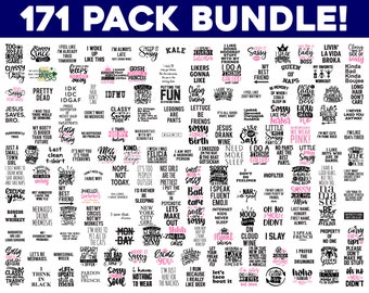 SASSY MEGA BUNDLE, 171 Designs, Sassy svg, Sarcastic svg, Sassy Saying svg, Funny svg, Sassy Quotes svg,Mean svg,cut files cricut silhouette