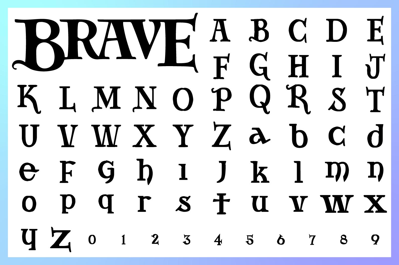 Brave Font, Brave Font Svg, Brave Font Cricut, Brave Svg, Brave Font ...