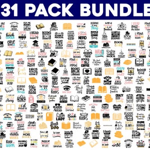 Book Lover MEGA BUNDLE, 231 Designs, Book Lover svg, Book Reading svg, Book svg, Book Quotes svg, Back to school svg, cut files cricut