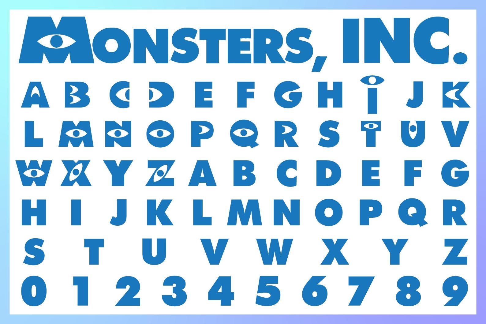 Monsters Inc Font, Monsters Inc Font Svg, Monsters Inc Font Cricut ...