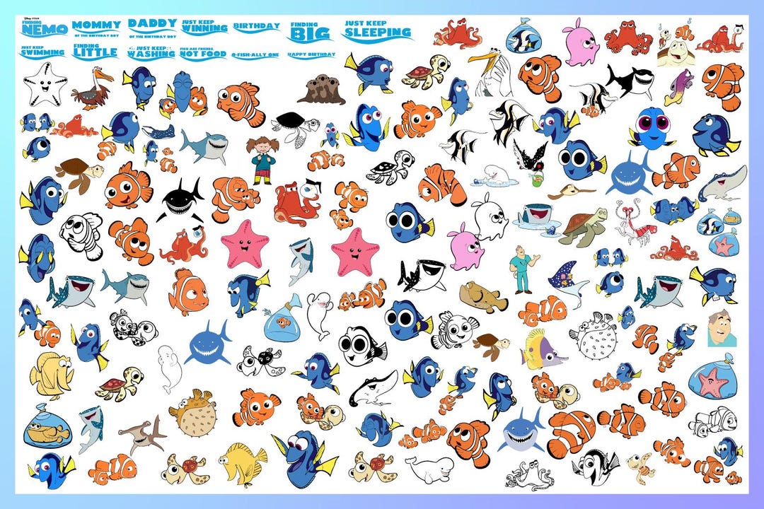 Nemo Svg, Finding Nemo Svg, Finding Dory Svg, Dory Svg, Marlin Svg ...