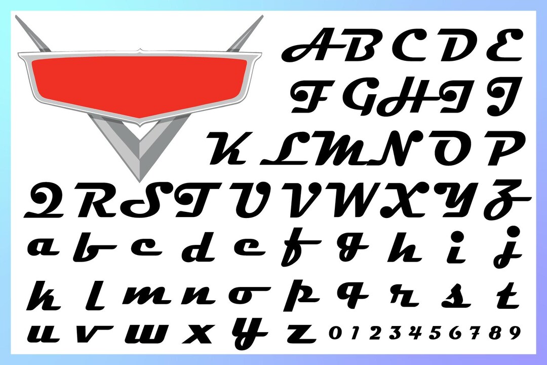 Cars Font, Cars Font Svg, Cars Birthday Letters, Cars Font Cricut, Cars ...