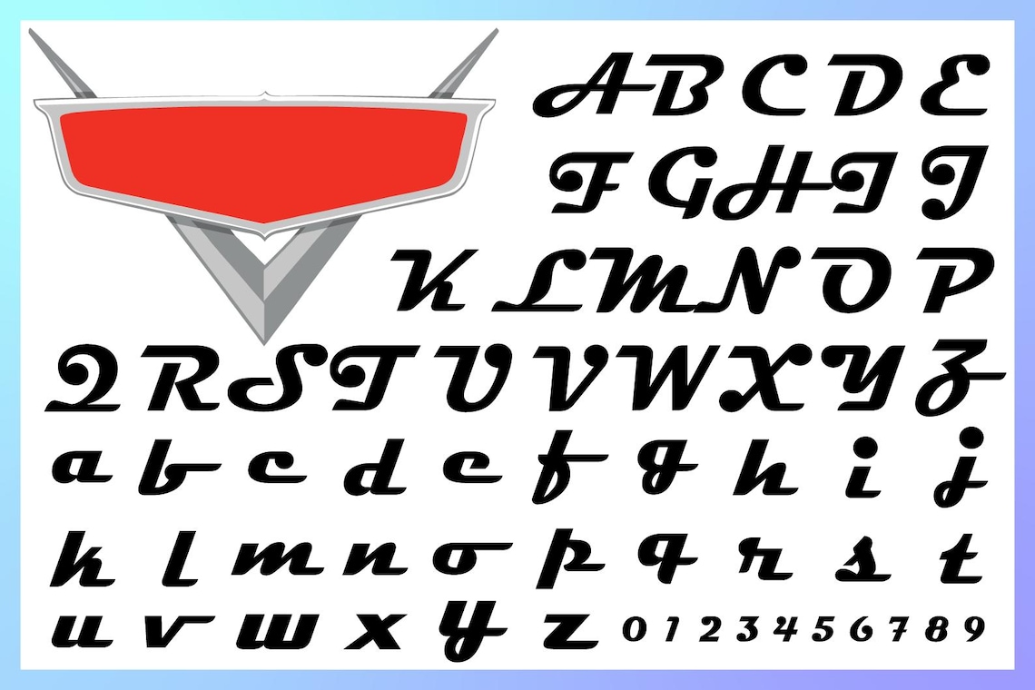Cars Font, Cars Font Svg, Cars Birthday Letters, Cars Font Cricut, Cars ...