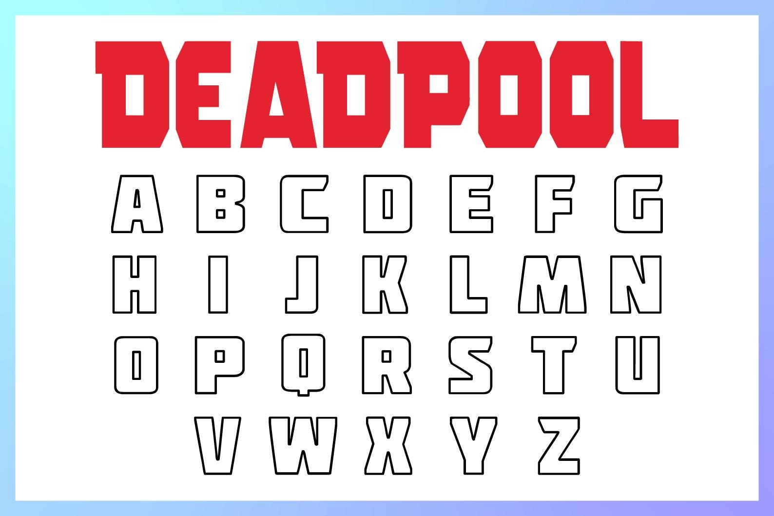 Deadpool Font, Deadpool Font Svg, Deadpool Font Cricut, Deadpool Svg ...