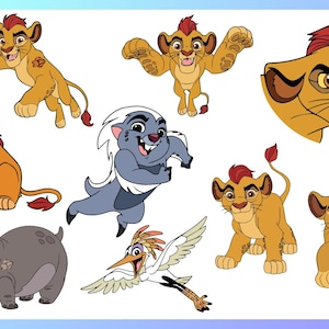 la guardia del leone svg, kion svg, bunga svg, simba svg, svg a strati, file di taglio, cricut, png, file di taglio, clipart