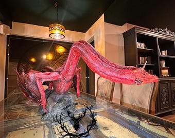 Caraxes Drakenbeeldje – Geïnspireerd op House of the Dragon – Gedetailleerd fantasiedraakbeeldje – Verzamelbaar decoratief cadeau