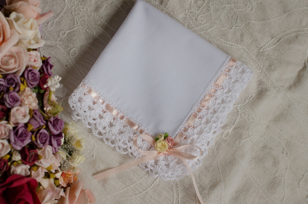 Robe Ribbon Baptism Robe With Salmon Ribbon, With Embroidery, Baptism Robe With ...