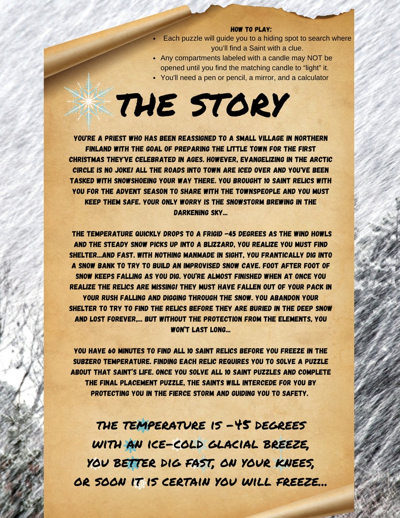 Advent Escape Room, Catholic Saints, Puzzles for Kids, Digital Download