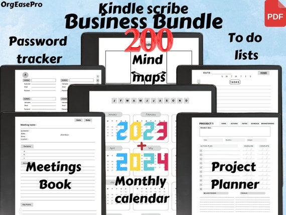 2023 Interactive kindle scribe monthly calendar kindle scribe project  planner kindle scribe meeting minutes kindle scribe to do lists scribe