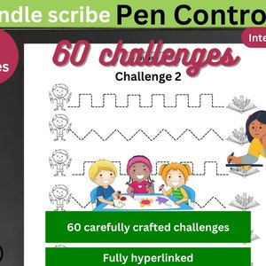 kindle scribe interactive pen control book , Kindle Scribe Template,digital download,PDF,scribe tracing,scribe pdf template,scribe learn