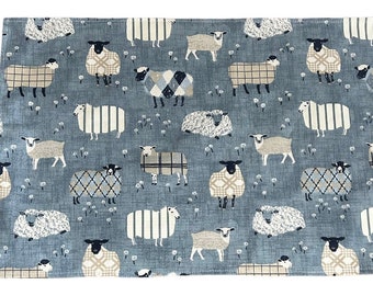 Sheep in Jumpers Print, Cotton Linen, Tea Towel, Dish Towel, **Last One**, Gift Idea