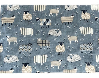 Sheep in Jumpers Print, Cotton Linen, Tea Towel, Dish Towel, **Last One**, Gift Idea