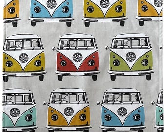 Holiday Vehicle, Cotton Linen, Large, Tea Towel, Dish Towel, Gift Idea