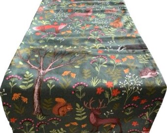 Woodland, Animals, Table Runner, 1m, 1.5m, 2m x 30cm, Gift Idea