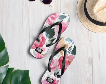 Blush Garden Floral Flip Flops