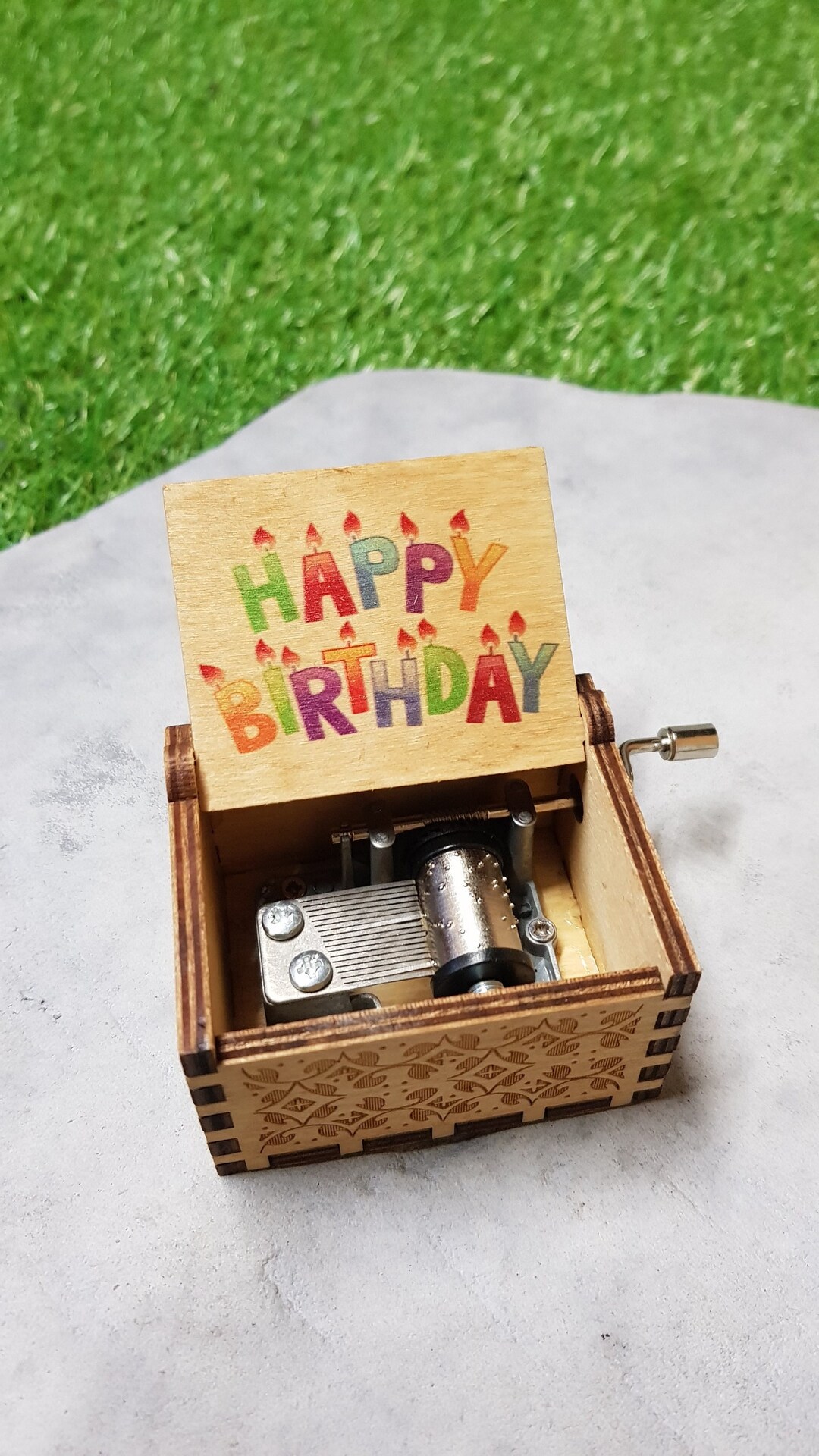 Happy Birthday Wooden Music Box / Happy Birthday Etsy