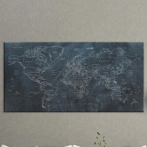 Große Leinwand Karte, Push Pin Reise Karte, Welt Karte Leinwand Kunst, Welt Karte Wand Kunst Tafel Textur, Zuhause, Büro, Wohnzimmer Dekor, Geschenk