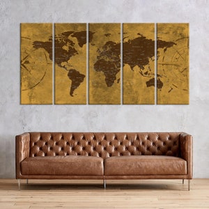 Große detaillierte Landkarte, Weltkarte, Wandbild, Weltkarte, Wandkunst, Haus, Büro, Wohnzimmer, Geschenk