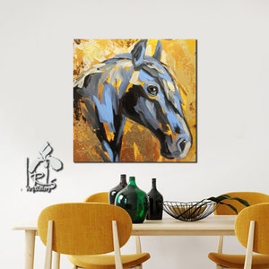 Horse Wall Art Extra Large Canvas Original Abstract Canvas Painting ...
