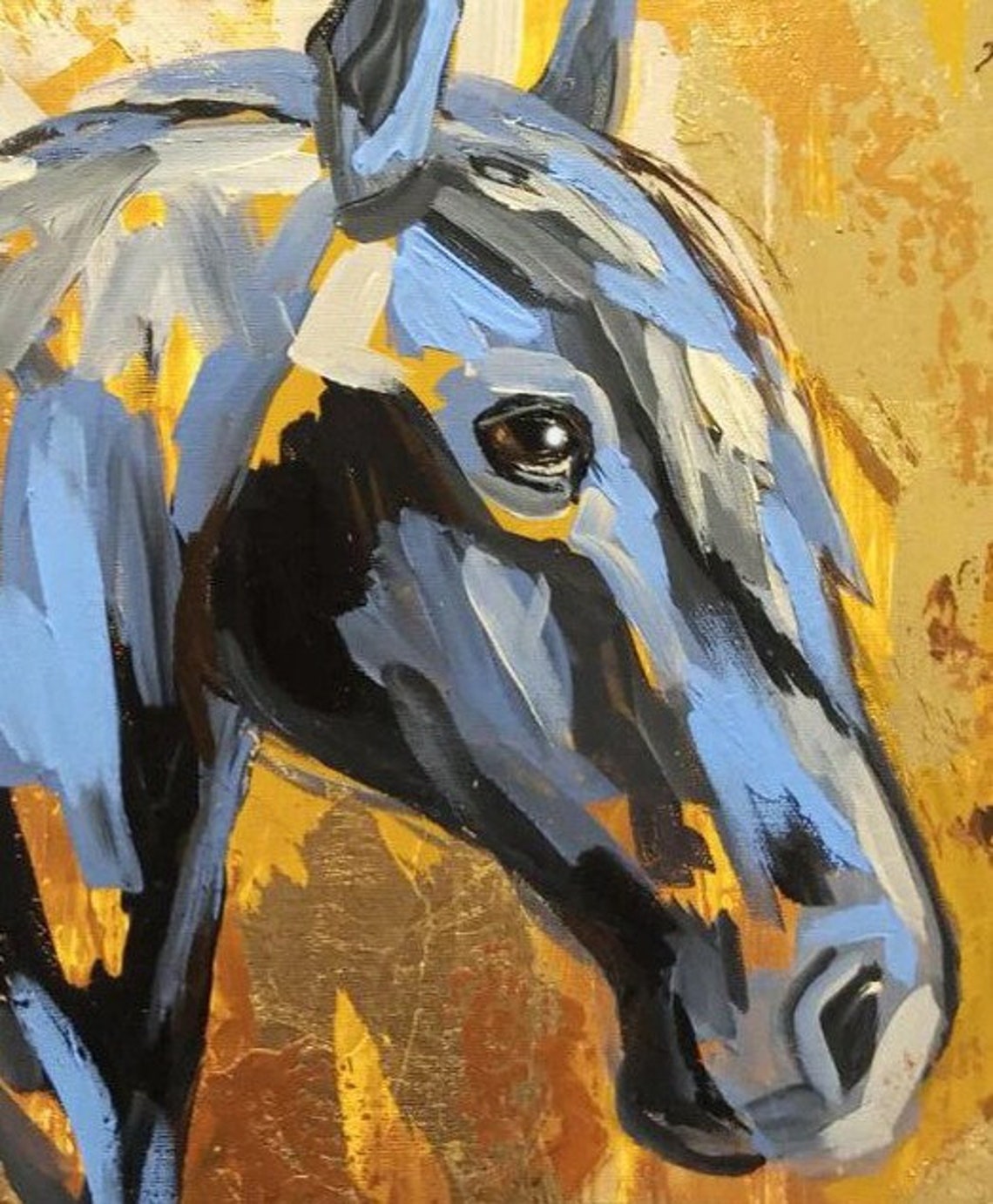 Horse Wall Art Extra Large Canvas Original Abstract Canvas Painting ...