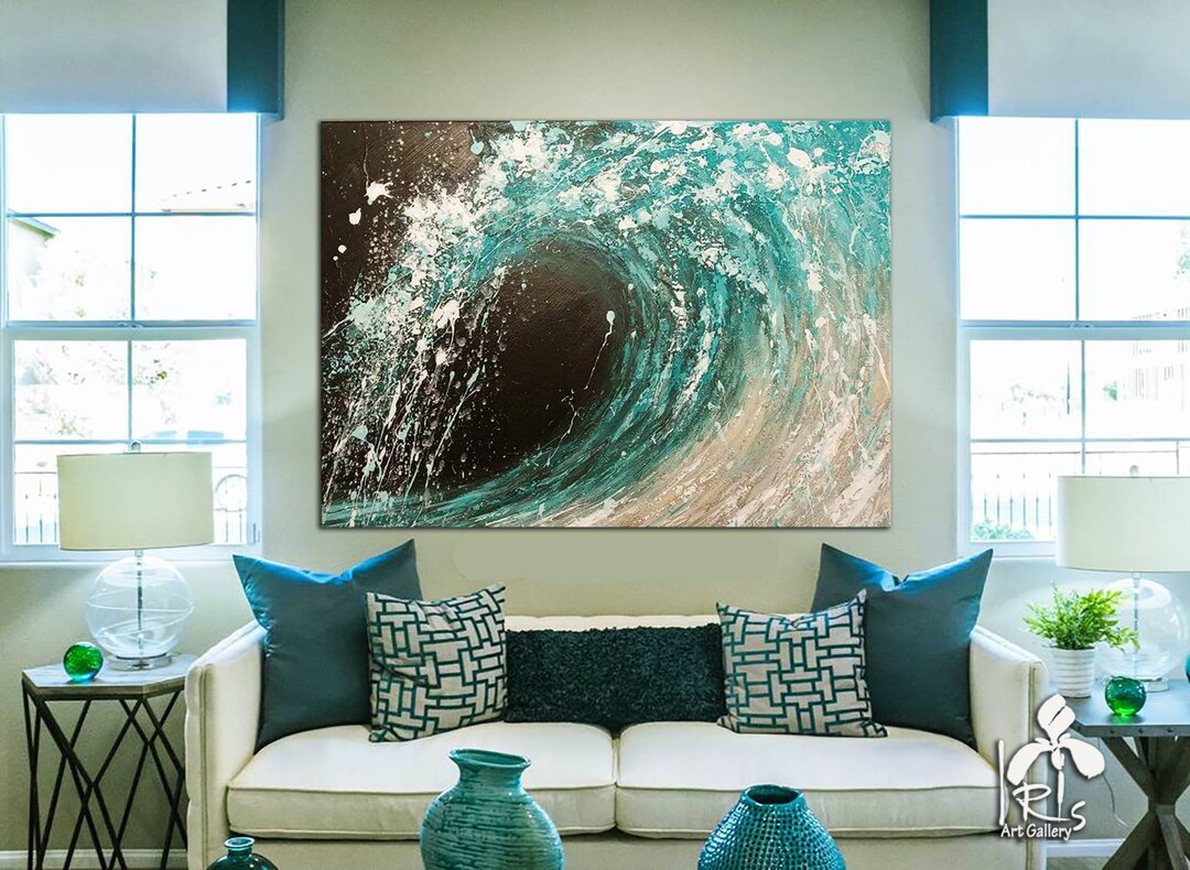 Modern Ocean Wall Art, Ocean Art, Beach Decor, Unique Beach Decor