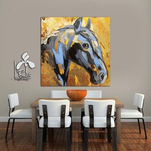 Horse Wall Art Extra Large Canvas Original Abstract Canvas Painting ...