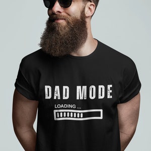Dad mode loading Funny Pregnancy Reveal Future daddy tshirt New dad Announcement Tee Father to be Gift Father&#39;s day Distressed Crewneck