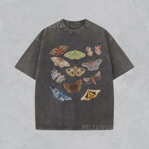 Moth Shirt Trendy Goblincore Tshirt Bug Aesthetic Comfort Color Tee Cottagecore Gift for Her Summer T-shirt Watercolor Design