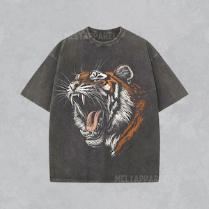 Tiger Roar Shirt Retro Game Day Tshirt Missouri Tigers Cheer Mom Gift Cincinnati Bengals T-shirt Tiger Mascot High School Detroit Gameday