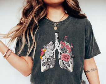 Lung cancer awareness shirt Respiratory hero tshirt Pulmonary rehab t-shirt Cancer warrior support tee White ribbon cancer fighter gift