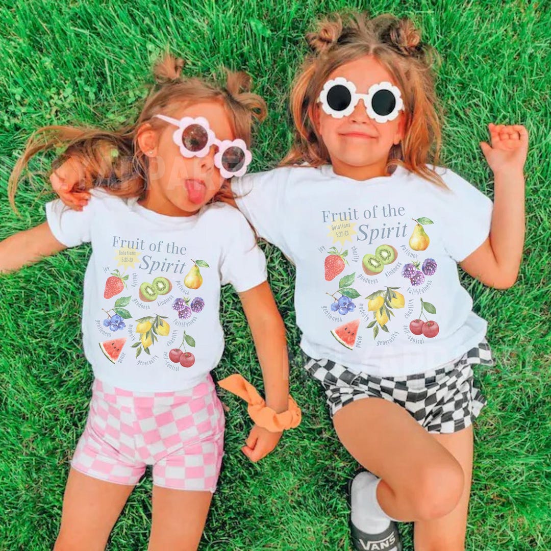 Fruit of the Spirit Kids Shirt Youth Christian Tshirt Bible Verse ...