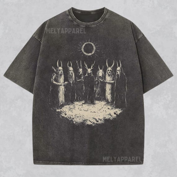 Folk Horror Shirt Occult Gift for Him or Her Retro Goth Crewneck Weirdcore Comfort Colors Tshirt Weird Halloween Clothes Witch Wear