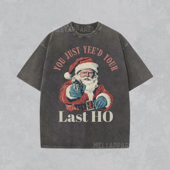 Western Christmas Shirt Retro Santa Tshirt Funny Meme T-shirt Vintage Graphic Comfort Colors Tee Unisex Country Clothes Cowboy Xmas Gift
