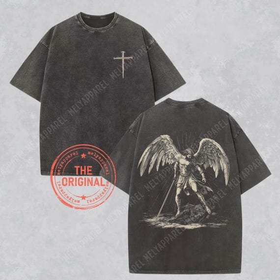 Archangel Michael Shirt Christian Streetwear Religious Gift for Him or Her Faith Apparel Comfort Colors Tee Church Wear Catholic Clothing