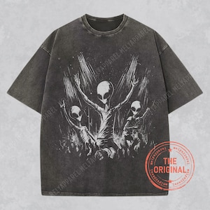 Rave Alien Shirt UFO Tee Psychedelic Concert Clothes Music Festival Wear