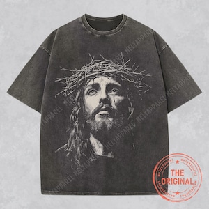 Jesus Shirt Christian Streetwear Religious Gift for Him or Her Faith Apparel Comfort Colors Unisex Tee Jesus Christ Church Wear image 1