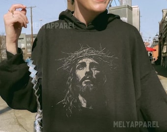 Jesus Hoodie Christian Streetwear Religious Gift for Him or Her Faith Apparel Jesus Christ Church Wear Bible Clothes