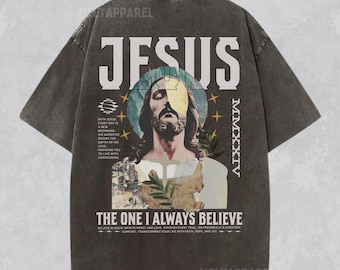 Christian Shirt Jesus Apparel Faith Streetwear Unisex Comfort Colors Tee Religious Gift for Him or Her Bible Verse Tshirt Christmas Gift