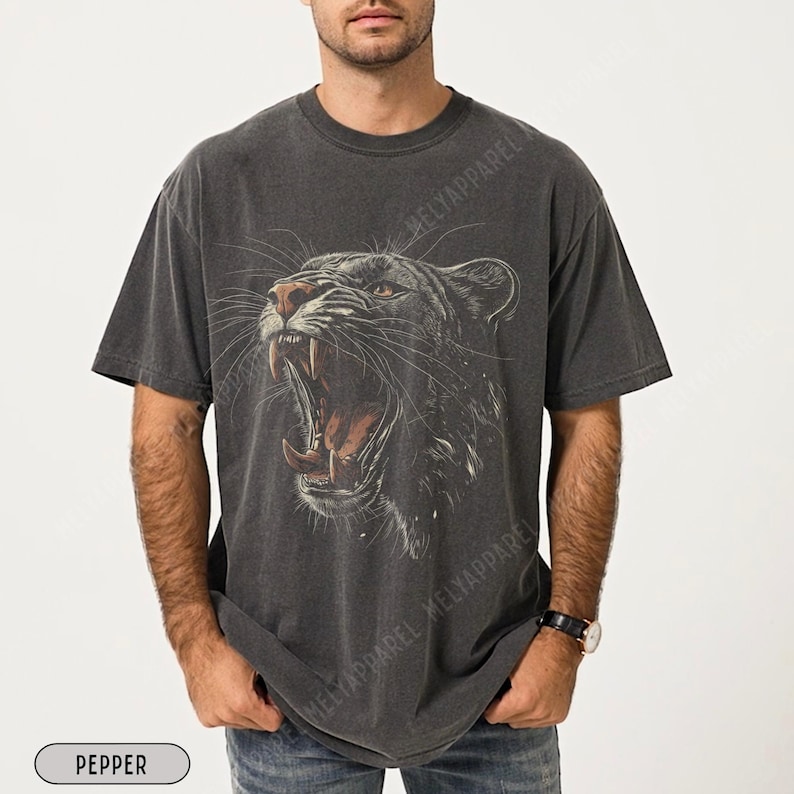 Panther Roar Shirt Retro Game Day Tshirt Carolina Panthers Cheer Mom Gift Pitt Panthers T-shirt Florida Panthers Hockey High School Gameday image 3