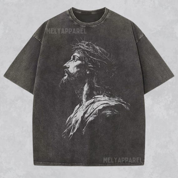 Jesus Shirt Christian Graphic Tee Religious Gift for Him or Her Comfort Colors Crewneck Catholic Streetwear Faith Tshirt Easter Apparel