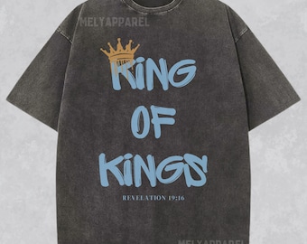 King of Kings Shirt Shirt Christian Clothing Religious Gift for Him or Her Jesus Christ Streetwear Faith Apparel Comfort Colors Unisex Tee