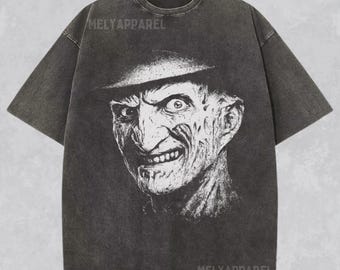 Freddy Krueger Shirt Slashers Tshirt Horror Movie Tee Halloween Gift for Him Her Retro Graphic Comfort Colors Spooky Season Monster Party