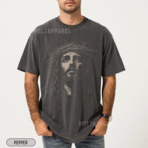 Jesus Shirt Christian Streetwear Religious Gift for Him or Her Faith Apparel Comfort Colors Unisex Tee Jesus Christ Church Wear image 4