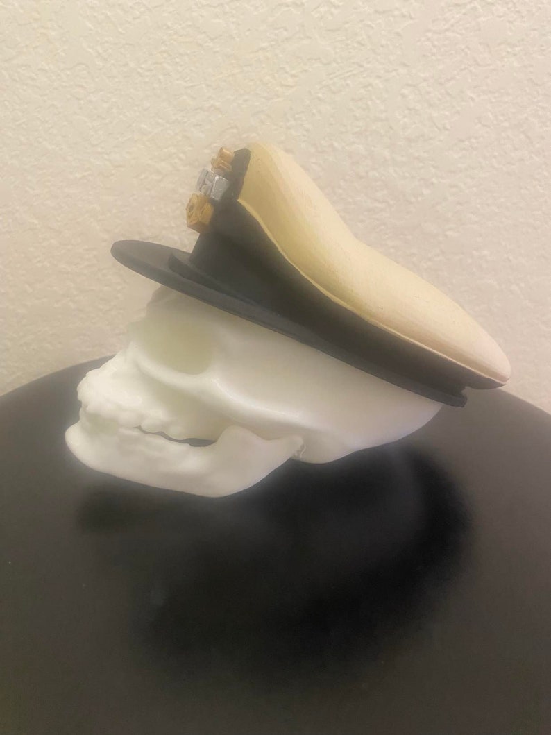 3D Printed Navy Chief Combination Cover and Skull. Etsy