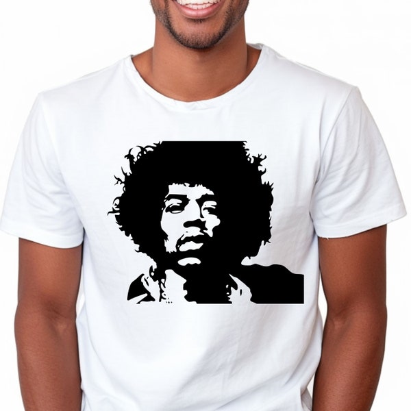 Jimi Hendrix T-shirt Musique Homme Femme Visage Hendrix